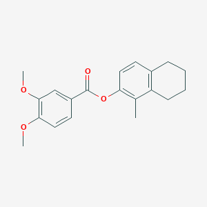 molecular formula C20H22O4 B5732054 1-methyl-5,6,7,8-tetrahydro-2-naphthalenyl 3,4-dimethoxybenzoate 