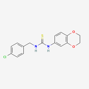 molecular formula C16H15ClN2O2S B5732056 N-(4-chlorobenzyl)-N'-(2,3-dihydro-1,4-benzodioxin-6-yl)thiourea 