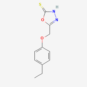 molecular formula C11H12N2O2S B5732059 5-[(4-ethylphenoxy)methyl]-1,3,4-oxadiazole-2-thiol 