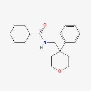 molecular formula C19H27NO2 B5732062 N-[(4-phenyltetrahydro-2H-pyran-4-yl)methyl]cyclohexanecarboxamide 