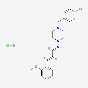 molecular formula C21H25Cl2N3O B5732067 4-(4-chlorobenzyl)-N-[3-(2-methoxyphenyl)-2-propen-1-ylidene]-1-piperazinamine hydrochloride 