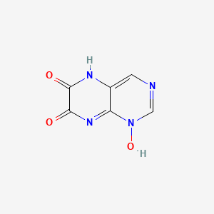 molecular formula C6H4N4O3 B573207 1-Hydroxy-1,5-dihydropteridine-6,7-dione CAS No. 168123-90-8