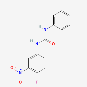molecular formula C13H10FN3O3 B5732077 N-(4-fluoro-3-nitrophenyl)-N'-phenylurea 
