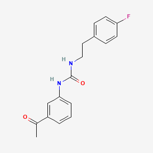 molecular formula C17H17FN2O2 B5732086 N-(3-acetylphenyl)-N'-[2-(4-fluorophenyl)ethyl]urea 