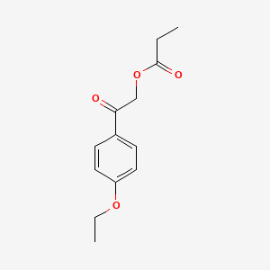 molecular formula C13H16O4 B5732095 2-(4-ethoxyphenyl)-2-oxoethyl propionate 