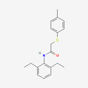 molecular formula C19H23NOS B5732107 N-(2,6-diethylphenyl)-2-[(4-methylphenyl)thio]acetamide 