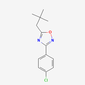 molecular formula C13H15ClN2O B5732124 3-(4-chlorophenyl)-5-(2,2-dimethylpropyl)-1,2,4-oxadiazole 