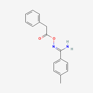 molecular formula C16H16N2O2 B5732126 4-methyl-N'-[(phenylacetyl)oxy]benzenecarboximidamide 