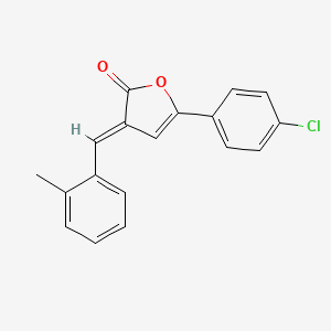 molecular formula C18H13ClO2 B5732141 5-(4-chlorophenyl)-3-(2-methylbenzylidene)-2(3H)-furanone 