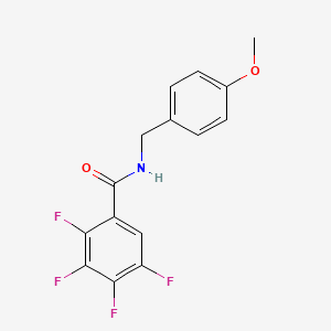 molecular formula C15H11F4NO2 B5732153 2,3,4,5-tetrafluoro-N-(4-methoxybenzyl)benzamide 