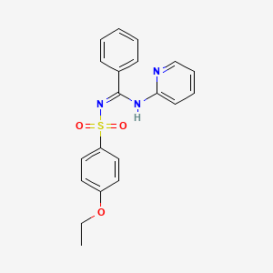 molecular formula C20H19N3O3S B5732220 N'-[(4-ethoxyphenyl)sulfonyl]-N-2-pyridinylbenzenecarboximidamide 