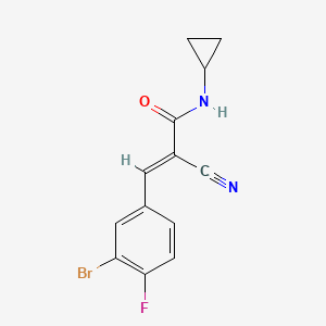 3-(3-bromo-4-fluorophenyl)-2-cyano-N-cyclopropylacrylamide