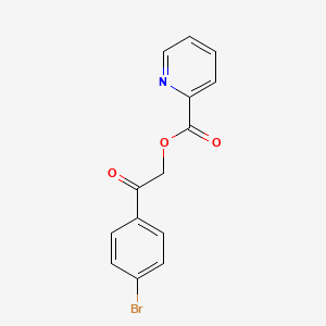 molecular formula C14H10BrNO3 B5732263 2-(4-bromophenyl)-2-oxoethyl 2-pyridinecarboxylate 