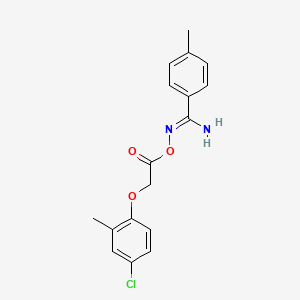 molecular formula C17H17ClN2O3 B5732274 N'-{[(4-chloro-2-methylphenoxy)acetyl]oxy}-4-methylbenzenecarboximidamide 