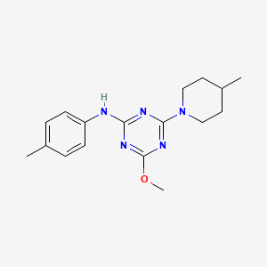 molecular formula C17H23N5O B5732279 4-methoxy-N-(4-methylphenyl)-6-(4-methyl-1-piperidinyl)-1,3,5-triazin-2-amine 
