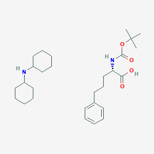molecular formula C28H46N2O4 B057323 二环己胺 (S)-2-((叔丁氧羰基)氨基)-5-苯基戊酸酯 CAS No. 113756-89-1