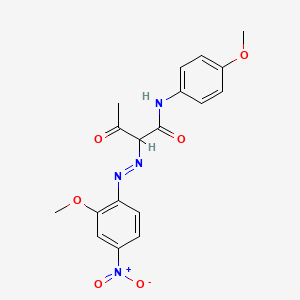2-[(E)-(2-Methoxy-4-nitrophenyl)diazenyl]-N-(4-methoxyphenyl)-3-oxobutanamide