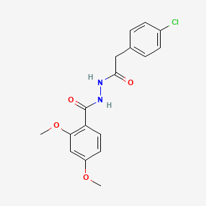 molecular formula C17H17ClN2O4 B5732311 N'-[(4-chlorophenyl)acetyl]-2,4-dimethoxybenzohydrazide 