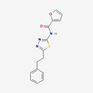 molecular formula C15H13N3O2S B5732319 N-[5-(2-phenylethyl)-1,3,4-thiadiazol-2-yl]-2-furamide CAS No. 5482-77-9