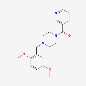 molecular formula C19H23N3O3 B5732326 1-(2,5-dimethoxybenzyl)-4-(3-pyridinylcarbonyl)piperazine 