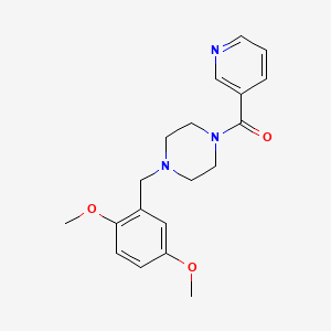 molecular formula C19H23N3O3 B5732326 [4-(2,5-DIMETHOXYBENZYL)PIPERAZINO](3-PYRIDYL)METHANONE 