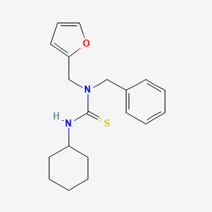 molecular formula C19H24N2OS B5732329 N-benzyl-N'-cyclohexyl-N-(2-furylmethyl)thiourea 