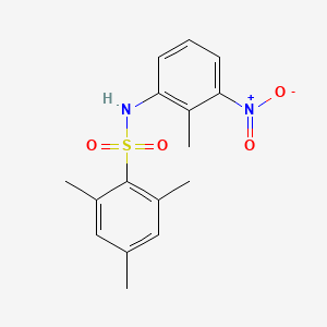 molecular formula C16H18N2O4S B5732331 2,4,6-trimethyl-N-(2-methyl-3-nitrophenyl)benzenesulfonamide 