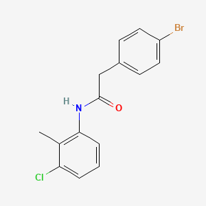 molecular formula C15H13BrClNO B5732336 2-(4-bromophenyl)-N-(3-chloro-2-methylphenyl)acetamide 