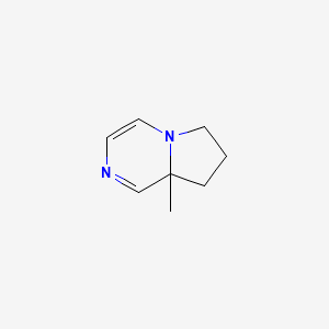 molecular formula C8H12N2 B573234 8a-Methyl-6,7,8,8a-tetrahydropyrrolo[1,2-a]pyrazine CAS No. 159454-90-7