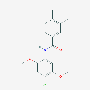 molecular formula C17H18ClNO3 B5732358 N-(4-chloro-2,5-dimethoxyphenyl)-3,4-dimethylbenzamide 