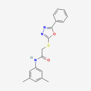 molecular formula C18H17N3O2S B5732359 N-(3,5-dimethylphenyl)-2-[(5-phenyl-1,3,4-oxadiazol-2-yl)thio]acetamide 