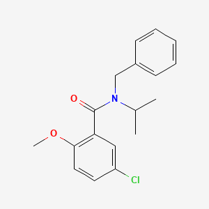 molecular formula C18H20ClNO2 B5732361 N-苄基-5-氯-N-异丙基-2-甲氧基苯甲酰胺 