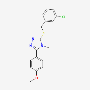 molecular formula C17H16ClN3OS B5732372 3-[(3-chlorobenzyl)thio]-5-(4-methoxyphenyl)-4-methyl-4H-1,2,4-triazole 