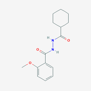 molecular formula C15H20N2O3 B5732390 N'-(cyclohexylcarbonyl)-2-methoxybenzohydrazide 