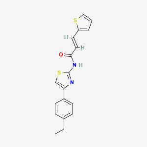 N-[4-(4-ethylphenyl)-1,3-thiazol-2-yl]-3-(2-thienyl)acrylamide
