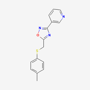 3-(5-{[(4-methylphenyl)thio]methyl}-1,2,4-oxadiazol-3-yl)pyridine