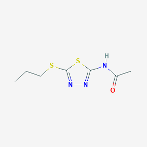 molecular formula C7H11N3OS2 B5732404 N-[5-(propylthio)-1,3,4-thiadiazol-2-yl]acetamide 