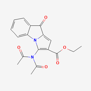 molecular formula C18H16N2O5 B5732407 ethyl 3-(diacetylamino)-9-oxo-9H-pyrrolo[1,2-a]indole-2-carboxylate 