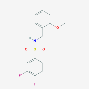 molecular formula C14H13F2NO3S B5732432 3,4-difluoro-N-(2-methoxybenzyl)benzenesulfonamide 