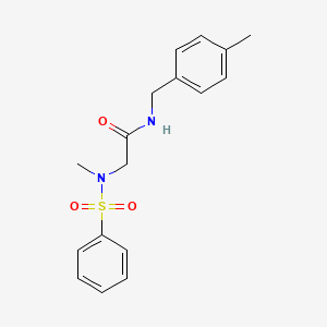 molecular formula C17H20N2O3S B5732440 N~2~-methyl-N~1~-(4-methylbenzyl)-N~2~-(phenylsulfonyl)glycinamide 