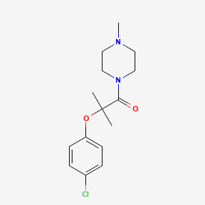 molecular formula C15H21ClN2O2 B5732443 1-[2-(4-chlorophenoxy)-2-methylpropanoyl]-4-methylpiperazine 