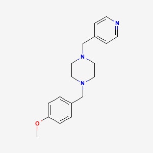 molecular formula C18H23N3O B5732447 1-(4-methoxybenzyl)-4-(4-pyridinylmethyl)piperazine 