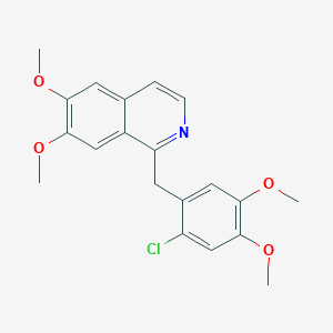 molecular formula C20H20ClNO4 B5732450 1-(2-氯-4,5-二甲氧基苄基)-6,7-二甲氧基异喹啉 
