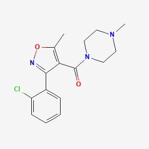 molecular formula C16H18ClN3O2 B5732465 1-{[3-(2-chlorophenyl)-5-methyl-4-isoxazolyl]carbonyl}-4-methylpiperazine 