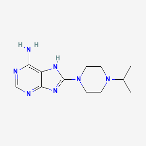 molecular formula C12H19N7 B5732493 8-(4-isopropyl-1-piperazinyl)-9H-purin-6-amine 