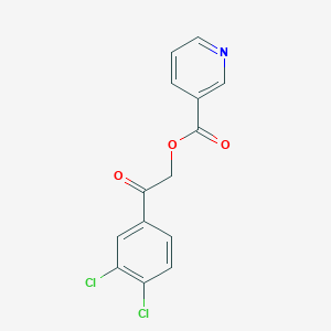 molecular formula C14H9Cl2NO3 B5732515 2-(3,4-dichlorophenyl)-2-oxoethyl nicotinate 