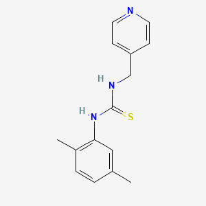 molecular formula C15H17N3S B5732527 N-(2,5-dimethylphenyl)-N'-(4-pyridinylmethyl)thiourea 