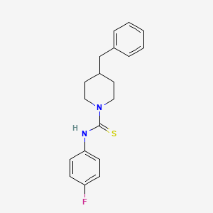 molecular formula C19H21FN2S B5732539 4-benzyl-N-(4-fluorophenyl)-1-piperidinecarbothioamide 