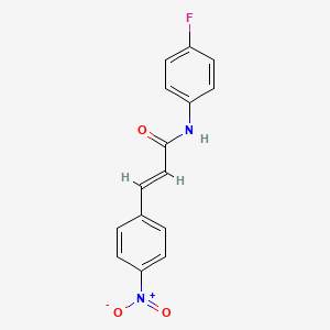 molecular formula C15H11FN2O3 B5732553 N-(4-氟苯基)-3-(4-硝基苯基)丙烯酰胺 