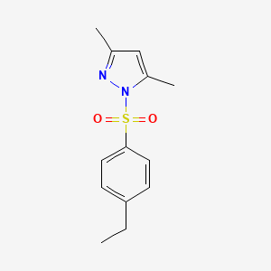 molecular formula C13H16N2O2S B5732677 1-[(4-ethylphenyl)sulfonyl]-3,5-dimethyl-1H-pyrazole 